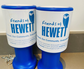 Friends of Hewet collection boxes